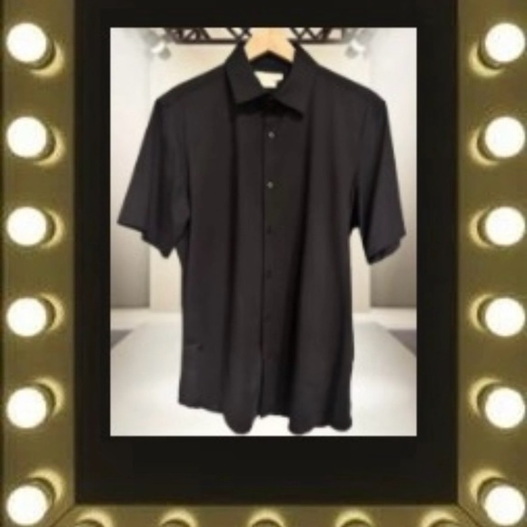 Men’s Size Medium Black Zara Collar Shirt - Picture 1 of 1